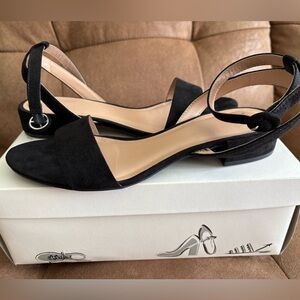 A New Day / Black Heel Sandals 1” - sz 7.5